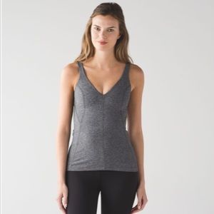 Lululemon Luxtreme Contour Tank in Heathered Black Sz 4